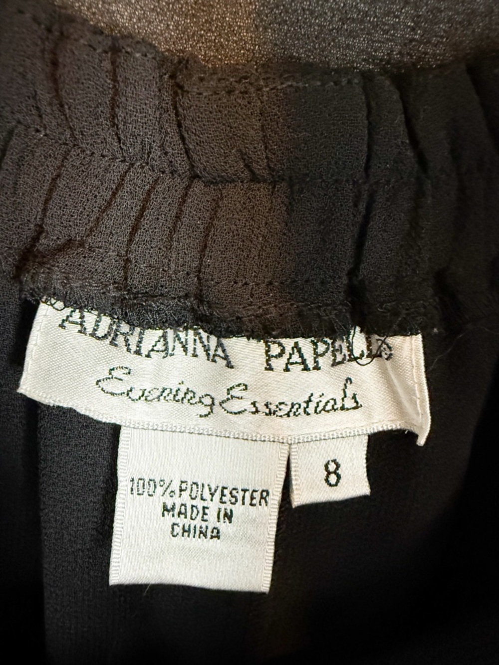 Vintage Adrianna Papell Evening Essentials Black Beaded Duster Pants Set Medium - Picture 7 of 13